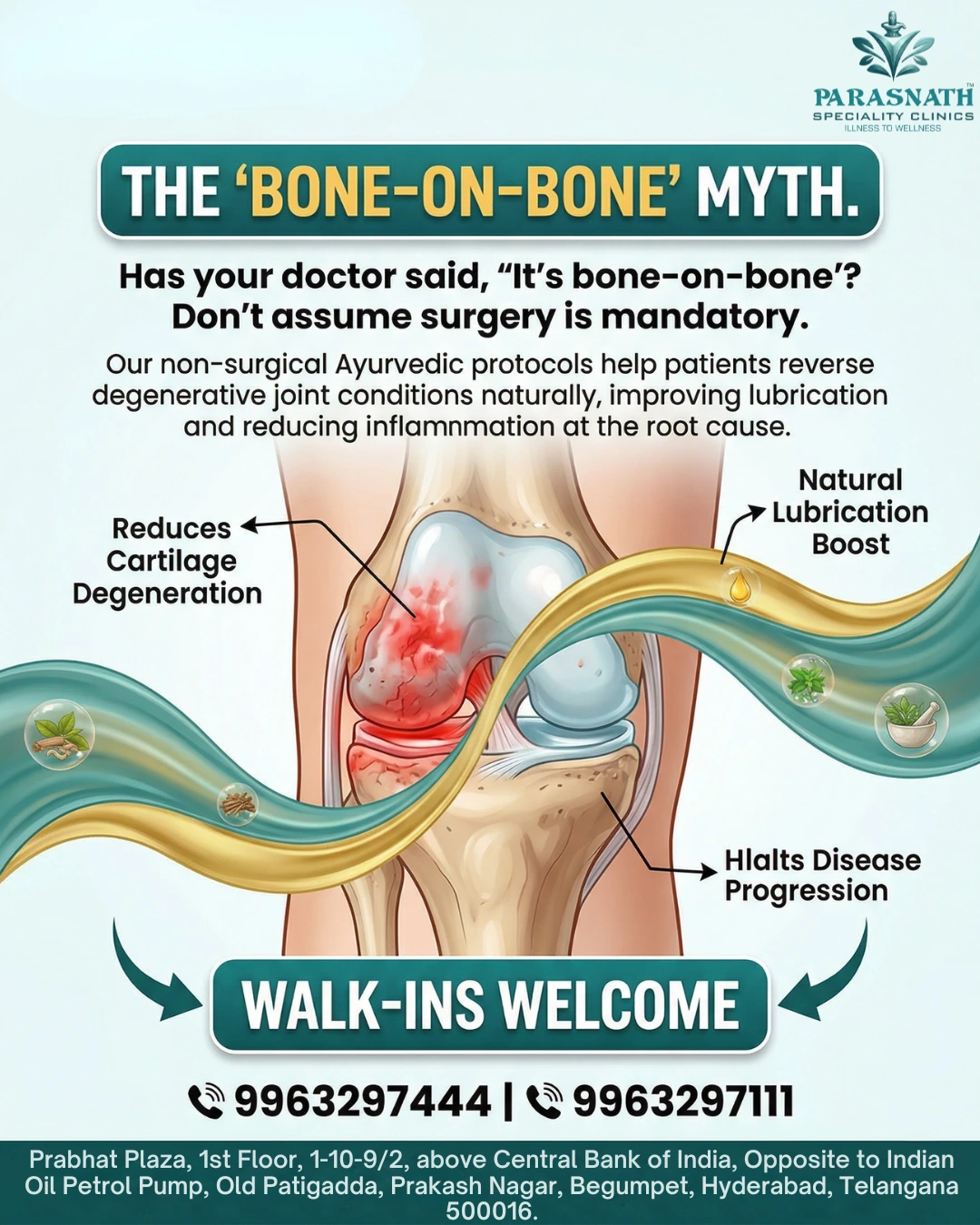 Parasnath Speciality Clinics creative - Bone-on-Bone Myth